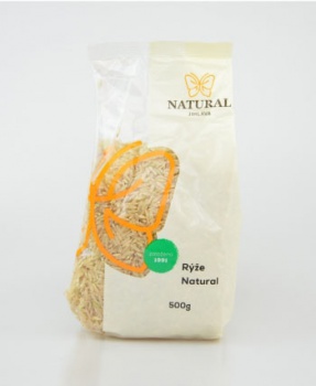 RÝŽE NATURAL neloupaná 500 g rýže natural, celozrnná rýže